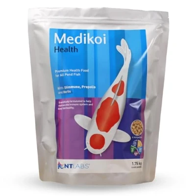 Image of NT Labs Medikoi Health, Complete Feed For All Pond Fish, Ideal Spring, Summer and Autumn Feeding, Contains Propolis, Maintains Immune System, Koi Fish Food (1.75 kg) (6 mm) (Standard)