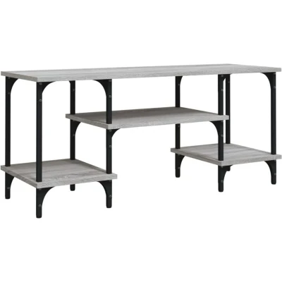 Image of vidaXL TV Cabinet Grey Sonoma 102x35x45.5 cm Engineered Wood