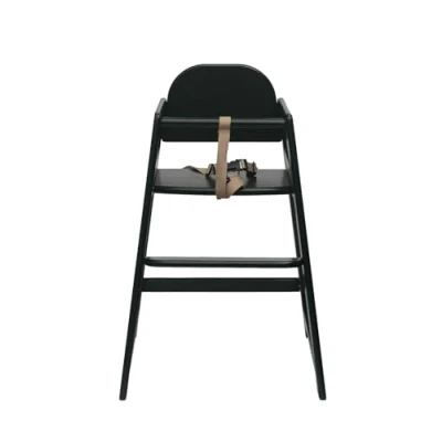 Image of Safetots Simply Stackable High Chair Wooden, Black, Highchair for Baby and Toddler, Stylish Practical,