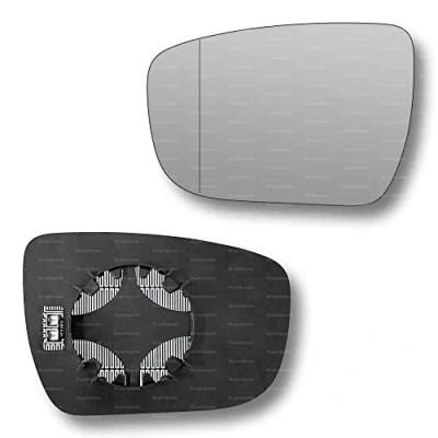 Image of Less4spares Replacement Wing Mirror Glass Left Compatible with Nissan X trail 2014 2021 CLIP ON Passnager Near Side N/S Heated Blind Spot