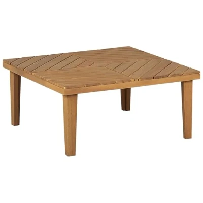 Image of Modern Outdoor Coffee Table Accacia Wood 70 x cm Light Baratti