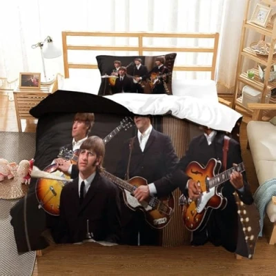 Image of Rochile The BeatlesDuvet Cover Set 3D Bedding Comforter Bedspread Microfiber 2 Pieces Quilt with Zipper Closure Soft Single（135x200cm）