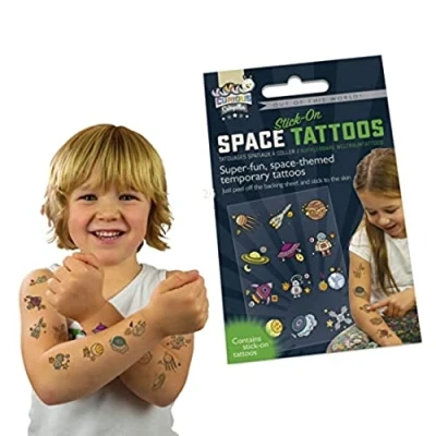 Image of Temporary Tattoos Space Themed fun for kids