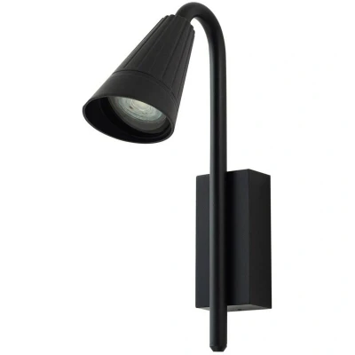 Image of Lindby Sorvete outdoor wall light, black, aluminium, height 33 cm
