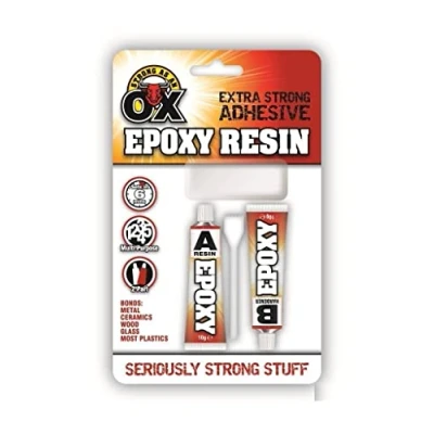 Image of Epoxy Glue Adhesive Kit 2 Pack Resin &amp; Hardener Quick Repair Plasitc Metal Wood Ceramic Rubber Glass