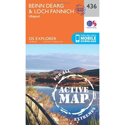 Image of Explorer Active 436 Beinn Dearg &amp; Loch Fannich Map With Digital Version