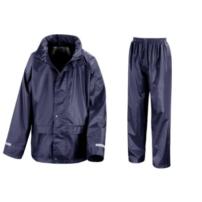 Image of Result Core Childrens/Kids Unisex Junior Rain Suit Jacket and Trousers Set (3 4) (Navy Blue)