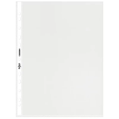 Image of Rexel Quality A4 Punched Pockets, Glass Clear, Pack of 100, 1300064