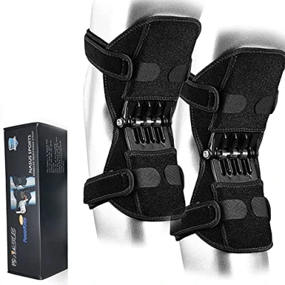 Image of XMWOEIX Spring Loaded Knee Brace,Joint Support Brace,Knee Brace For Men And Women,For Osteoarthritis, Squat, Mountaineering,Exercising,One Size(1Pair),3spring