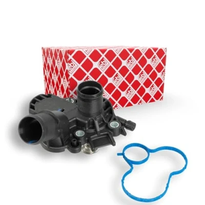 Image of 3556043, 3639554 Engine thermostat FEBI BILSTEIN 174390 83C with seal housing CITROËN: DS3 Hatchback, C3 II, C4 II Cactus