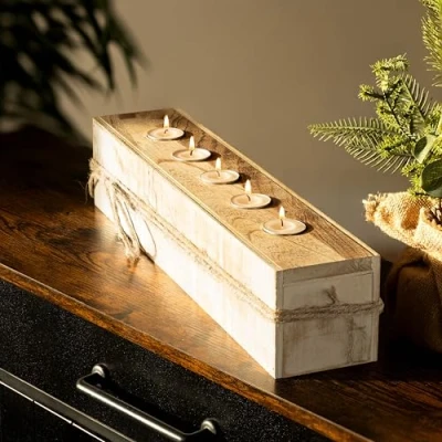 Image of Marco Paul 5 Tealight Candle Holder Holders Living Room Accessories Decorative Home Candles House Ornaments For Tea Light Christmas Table Centrepiece