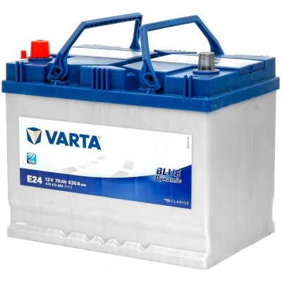 Image of 3711037002 Starter battery VARTA BLUE dynamic E24 5704130633132 12V 70Ah 630A B01 Lead acid TOYOTA: Land Cruiser Prado 120, HILUX 5 Pick up