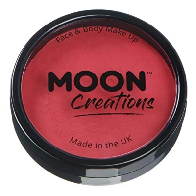 Image of Moon Creations Pro Face &amp; Body Makeup Magenta 36g Professional Colour Paint Cake Pots For Painting Kids, Adults, Fancy Dress, Festivals, Halloween