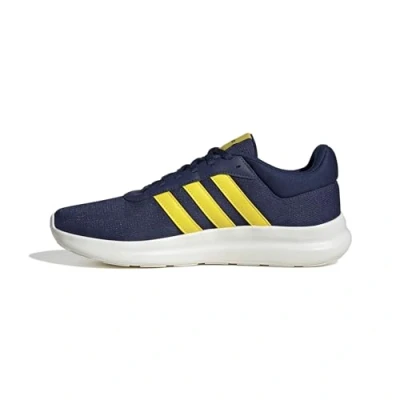 Image of adidas Men&#039;s LITE Racer 4.0 Shoes, Dark Blue/Yellow/Core White, 10.5 UK