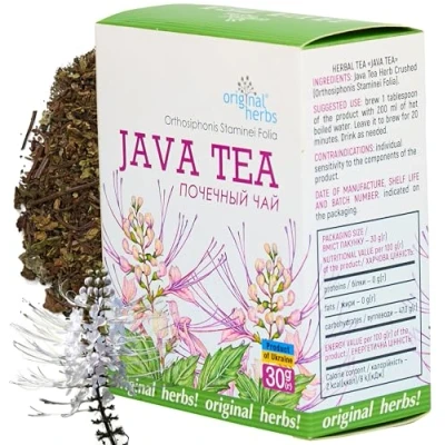 Image of JAVA TEA, (ORTOSIPHONIS STAMINEI FOLIA) 100% Pure &amp; Natural, Wild Crafted, Loose Leaf Tea 30g Original Herbs Herbal