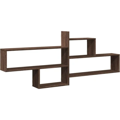 Image of vidaXL Wall Shelf Brown Oak 167.5x18x68 cm Engineered Wood