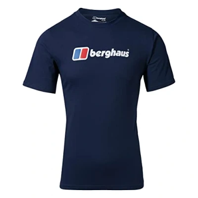Image of Berghaus Men&#039;s Organic Big Classic Logo T Shirt, Dusk, XS