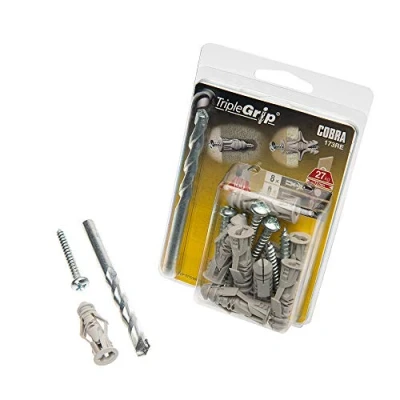 Image of Cobra 6mm TripleGrip Universal Plasterboard Wall Fixing (8 Pack)