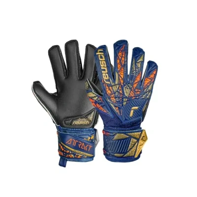 Image of Reusch Attrakt Silver Junior Children&#039;s Goalkeeper Gloves with Expanse Cut and Ultimate Grip, 5