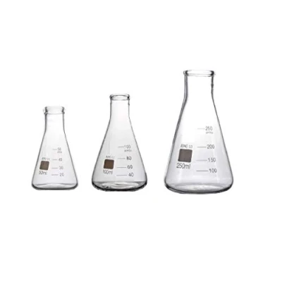 Image of Rocwing Borosilicate 3.3 Glass Graduated Conical Erlenmeyer Flask for Laboratory (50ml+100ml+250ml)
