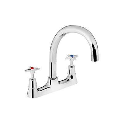 Image of Bristan VAX2 DSM C Value Deck &amp; Bridge Sink Mixers, Chrome