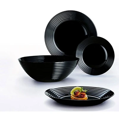 Image of Arc International France 181760 Harena Dinner Set, Black, 19 units