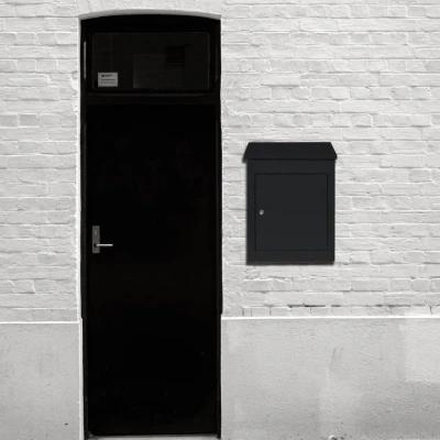 Image of MonsterShop Black Anti Theft Parcel Post Box