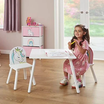 Image of Liberty House Toys Kids Unicorn Table and 2 Chairs Set