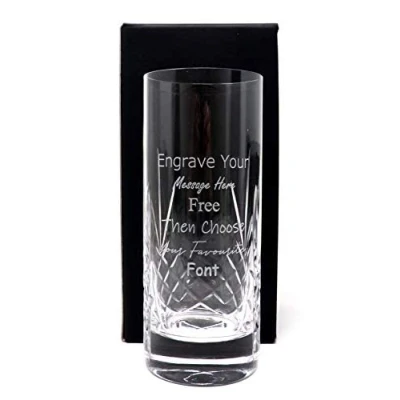 Image of Regalo Personalised Crystal Highball (Cardboard Gift Box)