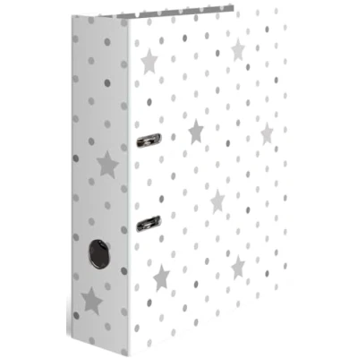 Image of HERMA Lever Arch Files Stars, Assorted, A4, 70 mm Spine, with Inner Print, Pack of 10