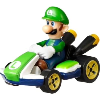 Image of Hot Wheels Mario Kart 1:64 Scale Replica Die Cast Luigi Standard