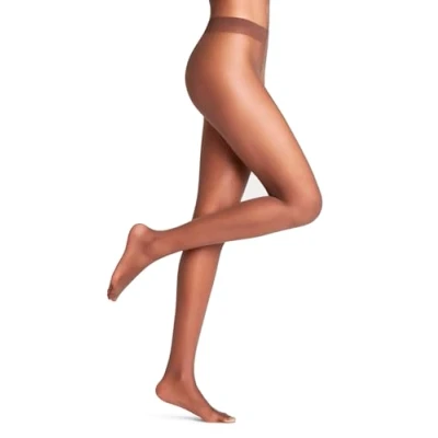 Image of FALKE Women&#039;s Shelina 12 DEN W TI Ultra Sheer Plain 1 Pair Tights, Brown (Espresso 5188), L