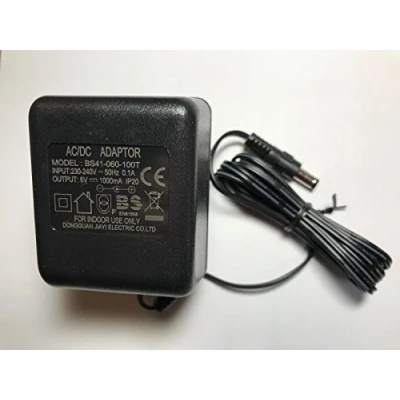 Image of Replacement for UK Plug 6V 1000mA AC/DC ADAPTOR POWER SUPPLY MODEL LK D060100