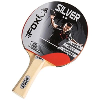 Image of Fox TT Silver 2 Star Table Tennis Bat Red, one size