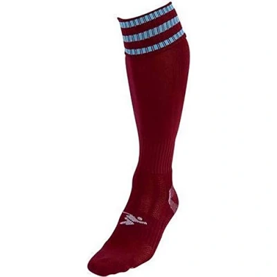 Image of PT 3 Stripe Pro Football Socks Mens Maroon/Sky