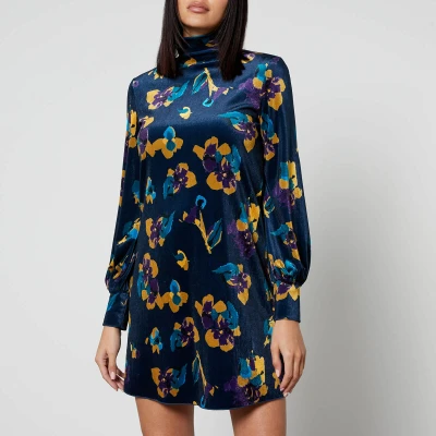 Image of MAX&amp;Co Floral Velvet Jersey Tunic Dress S