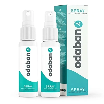 Image of Odaban Antiperspirant Deodorant Spray, Clinical Strength Aluminium Chloride Strong Hyperhidrosis Treatment Sleep Spray for Excessive Sweating, 2 Pack 30 ml