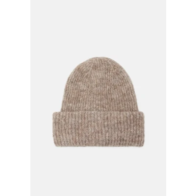 Image of Pieces Women&#039;s PCBERA Wool Hood NOOS Beanie Hat, Silver Mink, Einheitsgröße