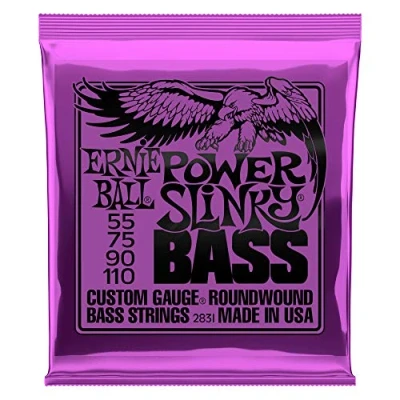 Image of Ernie Ball Power Slinky Nickel Wound Electric Bass Strings 55 110 Gauge