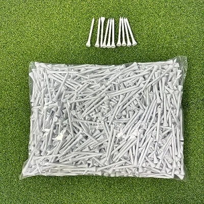 Image of HH Golf 70mm 2 3/4&quot; White Wooden Tees, Sturdy, Biodegradable tees Pack of 1000
