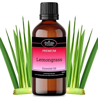 Image of Lemongrass Essential Oils 50ml 100% Pure Oils, Aromatherapy for Diffusers, Humidifier Natural Bugs and Mosquito Repellent, Oil Massage with Earthy Zesty Scents