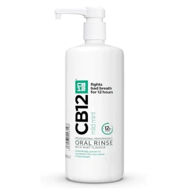 Image of CB12 Mild Mint Mouthwash, Enamel Strengthening, Odour free Breath For 12 Hours, 1L