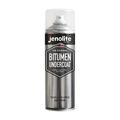 Image of JENOLITE Underbody Seal Bitumen Spray Paint Black 500ml Car Underseal Anti Corrosion Flexible Rust Protection for Chassis &amp;