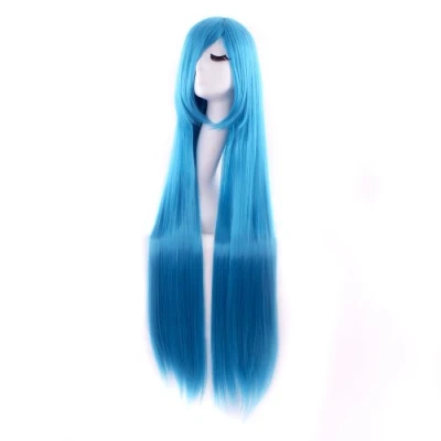 Image of MapofBeauty 40&quot; 100cm Anime Costume Long Straight Cosplay Wig Party (Light Blue)