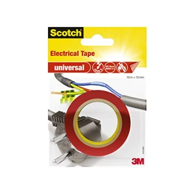 Image of 3M Scotch Electrical Tape 10 m x 15 mm, red, 19500187521