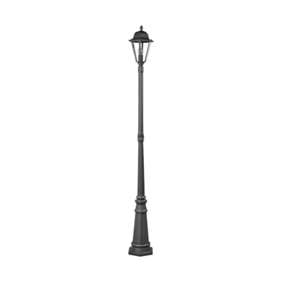 Image of Lindby Post Light &#039;Edana&#039; (Antique, Vintage) in Black Made of Aluminium (1 Source, E27) from Pole Light, Lantern