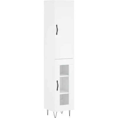 Image of vidaXL Highboard White 34.5x34x180 cm Engineered Wood