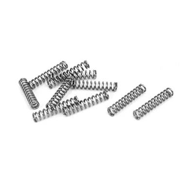Image of sourcingmap Compression Spring,304 Stainless Steel,3mm OD,0.5mm Wire Size,15mm Free Length,Silver Tone,10Pcs