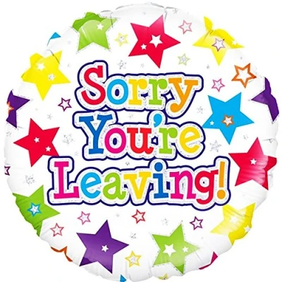Image of Oaktree UK 229455 18&quot; Sorry Youre Leaving Stars