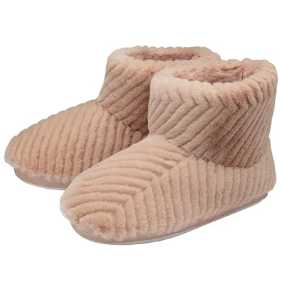Image of DUNLOP Ladies Cosy Bootee Slippers Pink UK 4